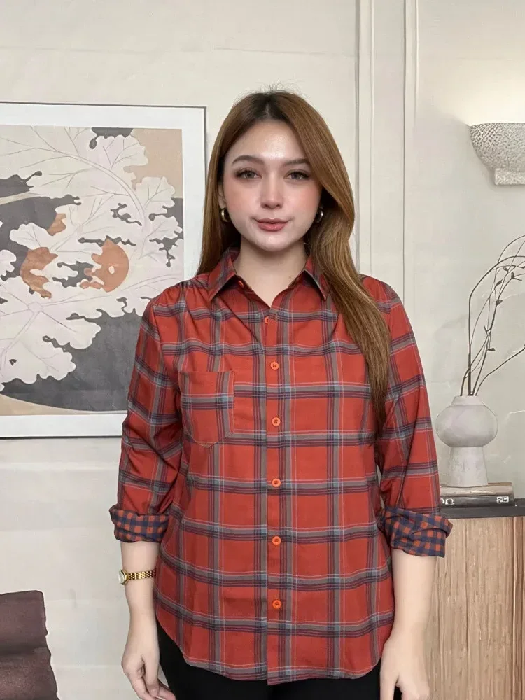 FADFAD Kemeja cetak temperamen gaya baru wanita atasan elegan