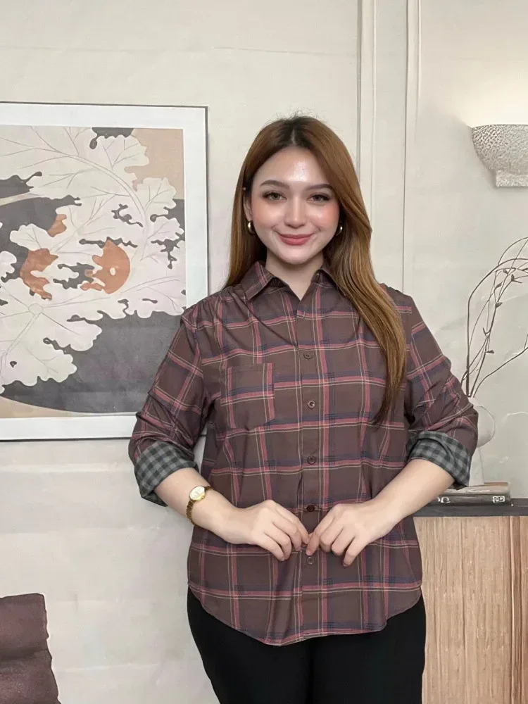 FADFAD Kemeja cetak temperamen gaya baru wanita atasan elegan