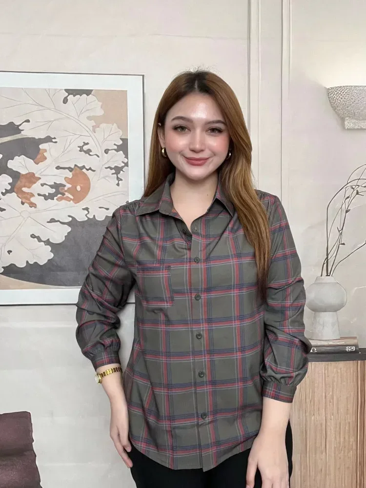 FADFAD Kemeja cetak temperamen gaya baru wanita atasan elegan