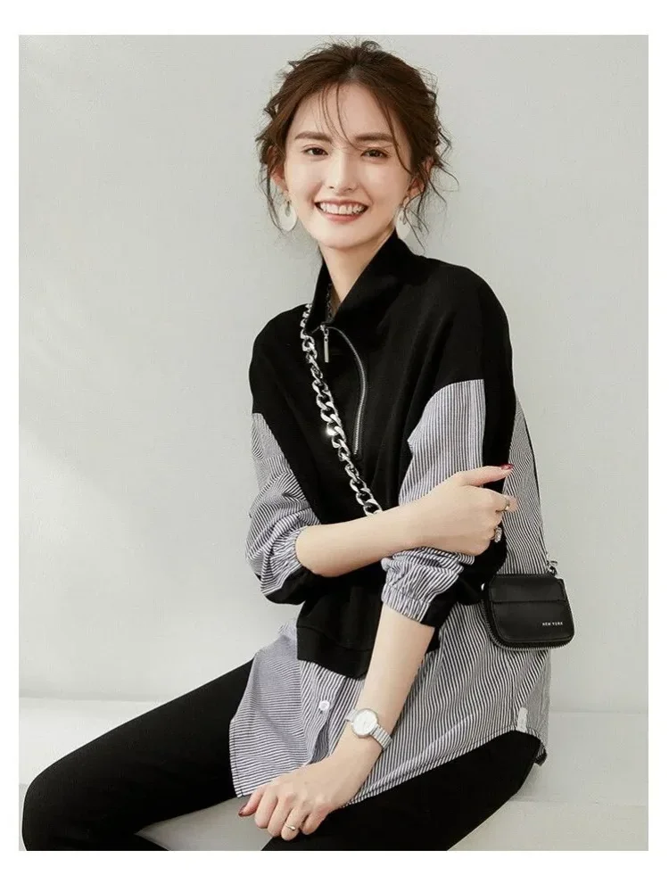 [NEW]FADFAD Atasan kemeja model kekinian lengan panjang dengan gaya modis untuk wanita