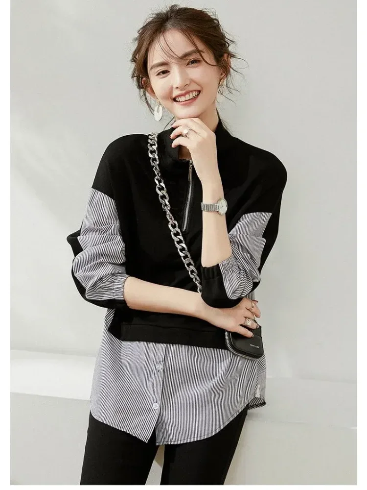 [NEW]FADFAD Atasan kemeja model kekinian lengan panjang dengan gaya modis untuk wanita