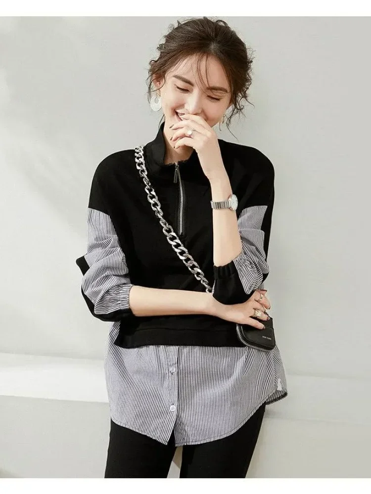 [NEW]FADFAD Atasan kemeja model kekinian lengan panjang dengan gaya modis untuk wanita