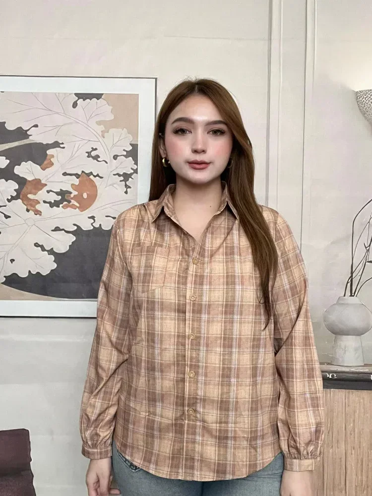 FADFAD Kemeja cetak temperamen gaya baru wanita atasan elegan