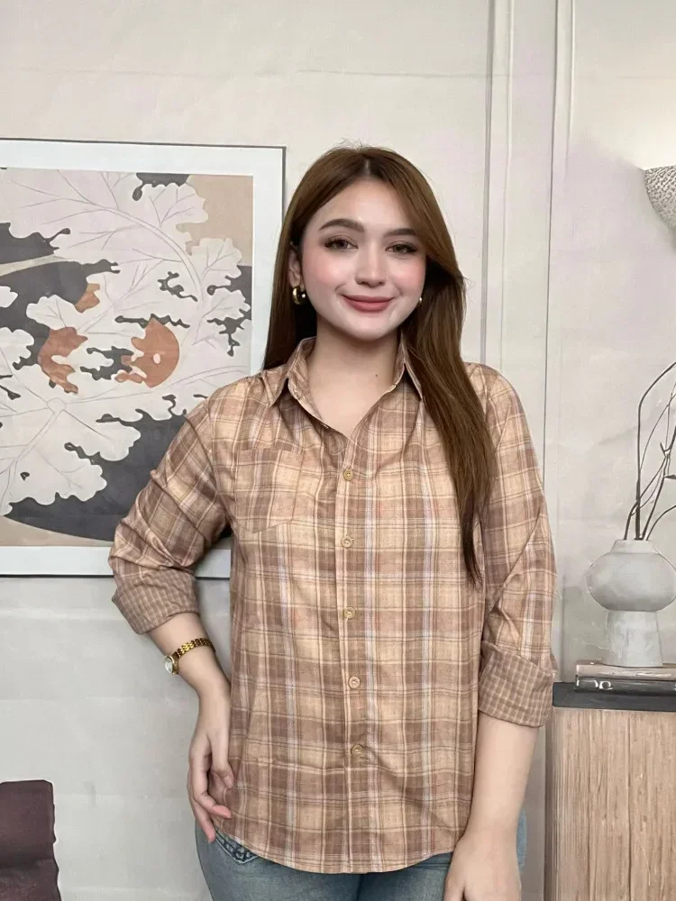 FADFAD Kemeja cetak temperamen gaya baru wanita atasan elegan