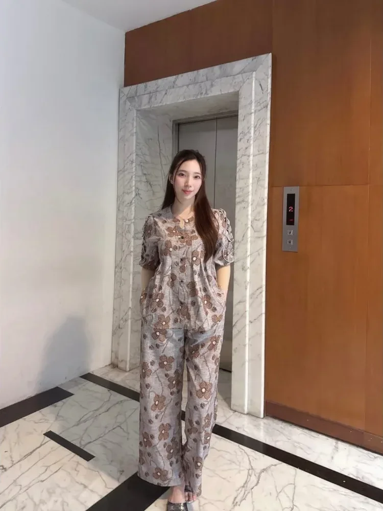 [NEW]FADFAD Setelan bermotif modis dan elegan yang menutupi lemak dan membuat tubuh terlihat langsing