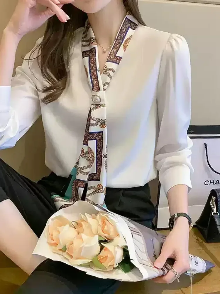 FADFAD Blus wanita motif elegan dan fashion baru