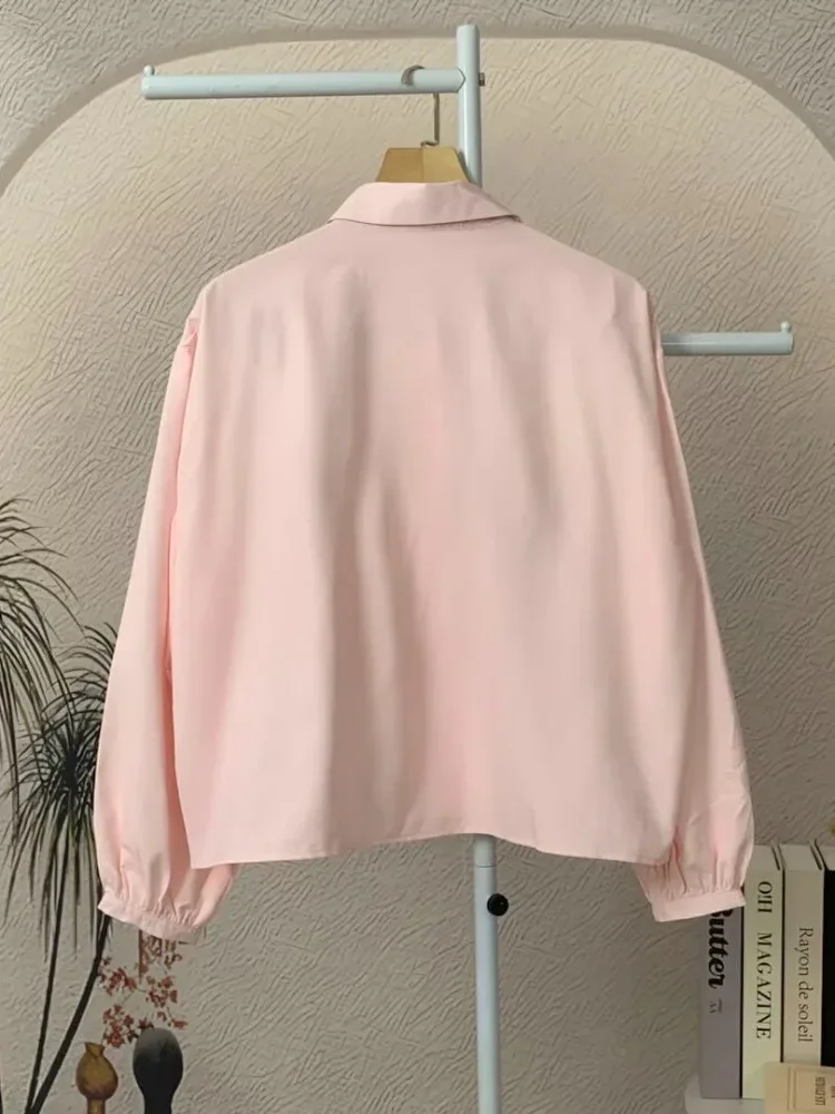 [READY STOCK]FADFAD Atasan lengan panjang longgar modis dengan aksesori beruang yang indah