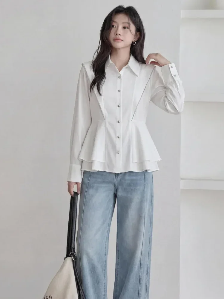 [DISKON KILAT]FADFAD Atasan kemeja lengan panjang model baru dan bergaya trendi casual untuk wanita elegant