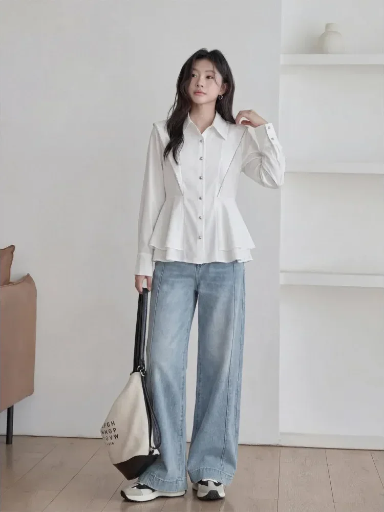 [DISKON KILAT]FADFAD Atasan kemeja lengan panjang model baru dan bergaya trendi casual untuk wanita elegant