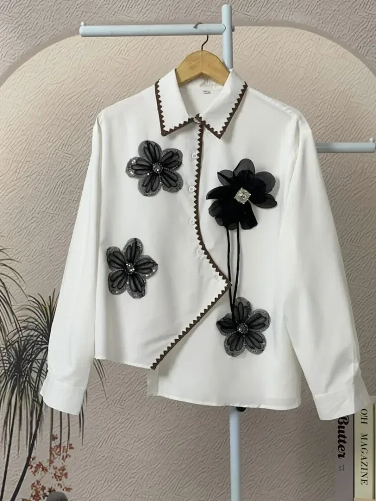 FADFAD Atasan kemeja mode baru lengan panjang gaya populer wanita