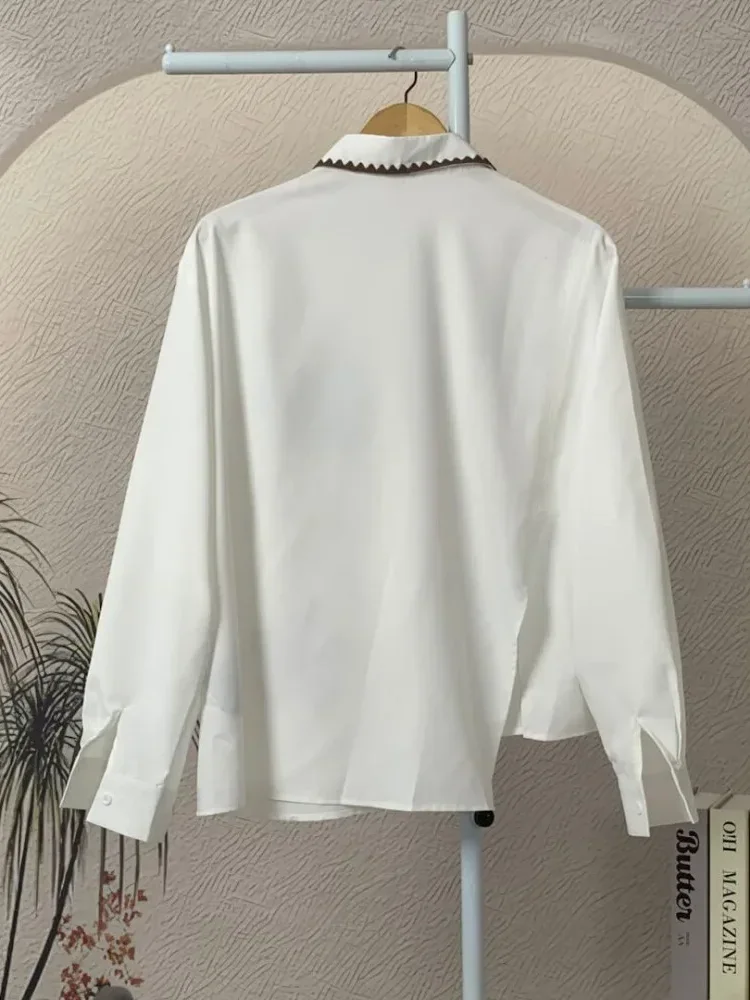 FADFAD Atasan kemeja mode baru lengan panjang gaya populer wanita