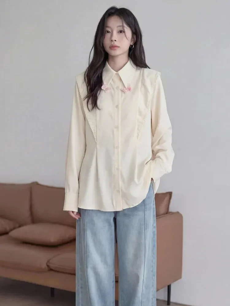[DISKON KILAT]FADFAD Atasan kemeja lengan panjang model baru dan bergaya trendi casual untuk wanita elegant