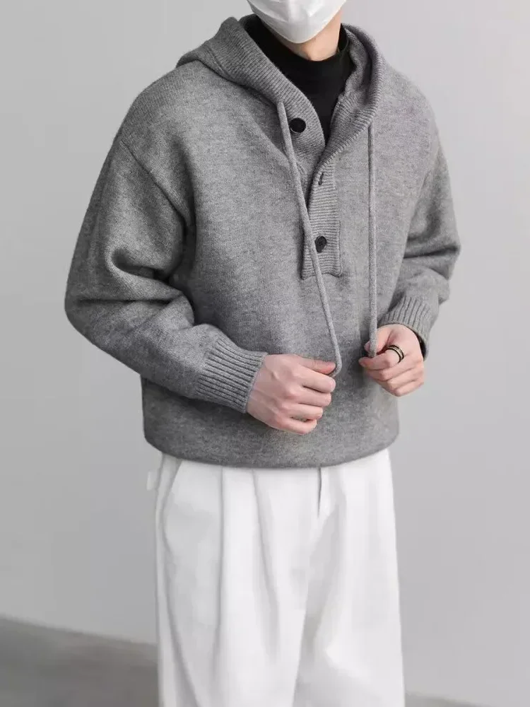 MODISH Atasan lengan panjang dengan hoded gayabasic warna solid