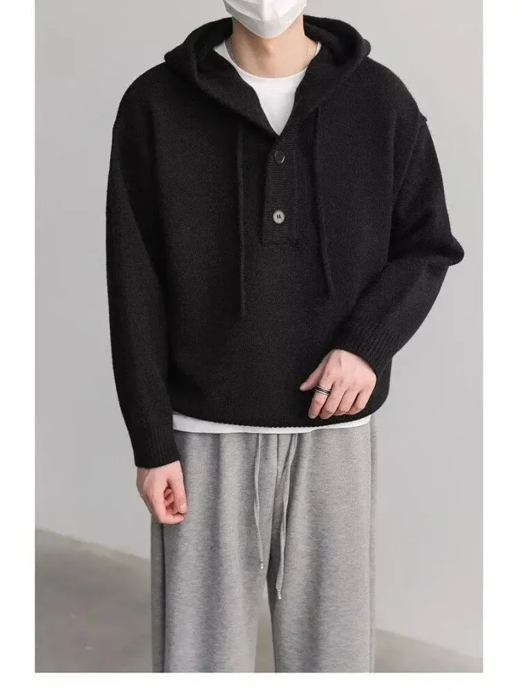 MODISH Atasan lengan panjang dengan hoded gayabasic warna solid