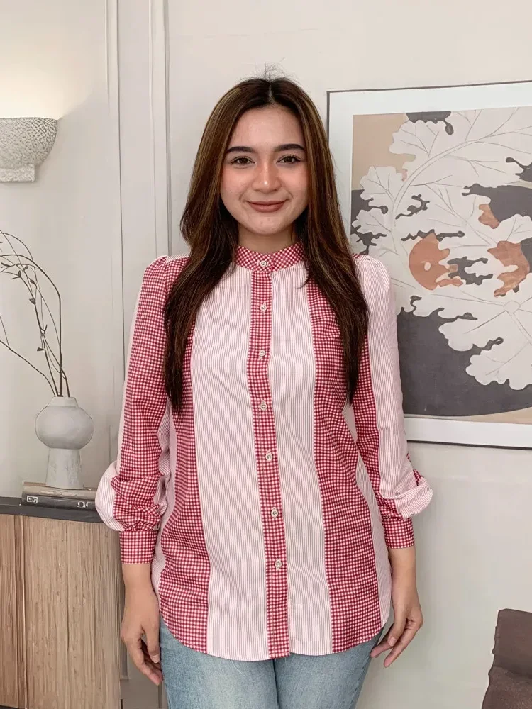 [DISKON KILAT]FADFAD Fashion new temperament print thin sunscreen shirt women loose slim this year's popular shirt