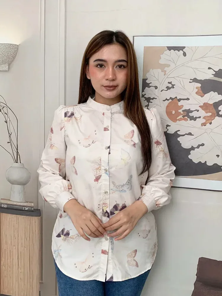 FADFAD Fashion new temperament print thin sunscreen shirt women loose slim this year's popular shirt