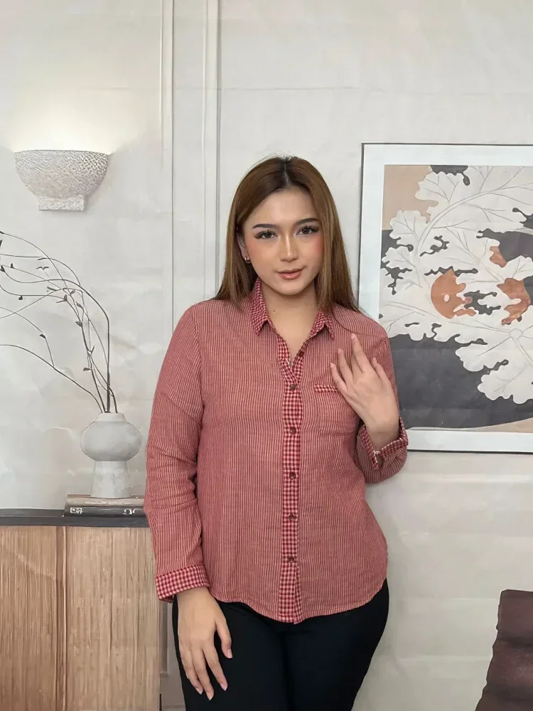 [DISKON KILAT]FADFAD Fashion new temperament print thin sunscreen shirt women loose slim this year's popular shirt