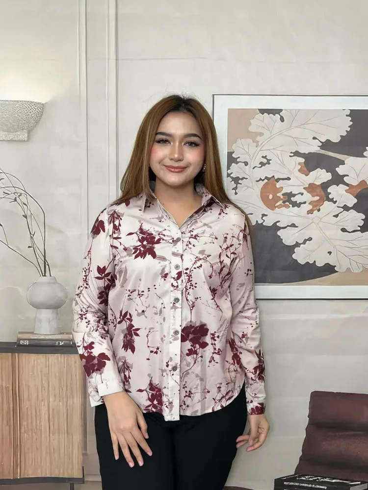FADFAD Kemeja cetak temperamen gaya baru wanita atasan elegan