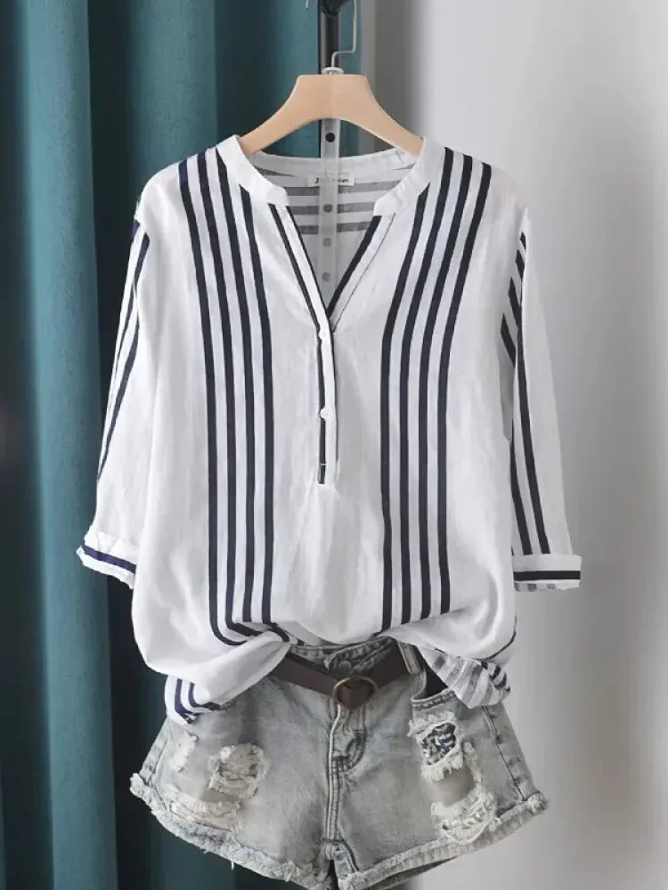 [NEW]FADFAD Kemeja cetak temperamen gaya baru wanita atasan elegan