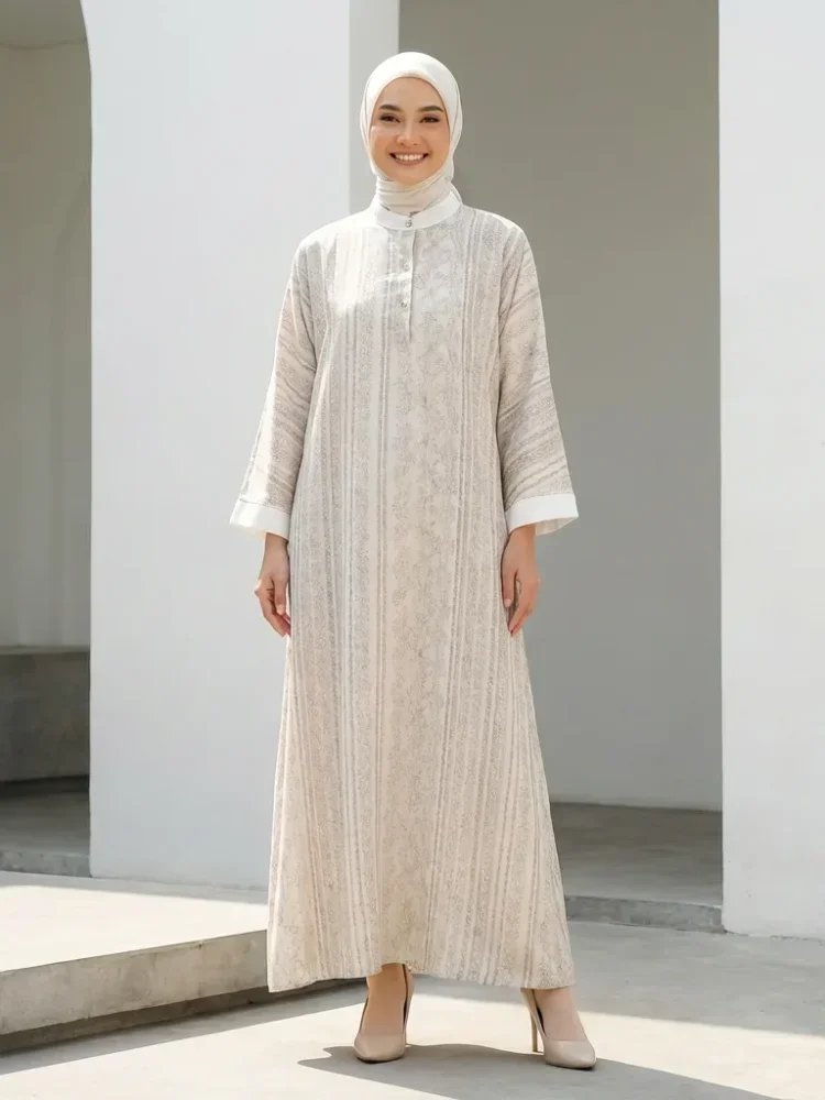 [READY STOCK]ASAYA Gaun gaya elegan kasual lengan panjang dengan