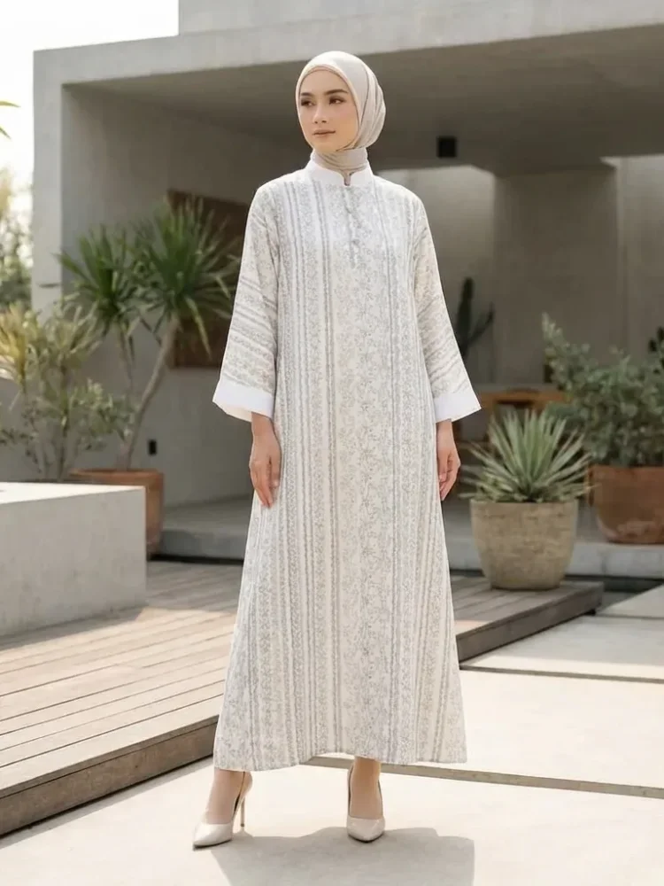 [READY STOCK]ASAYA Gaun gaya elegan kasual lengan panjang dengan