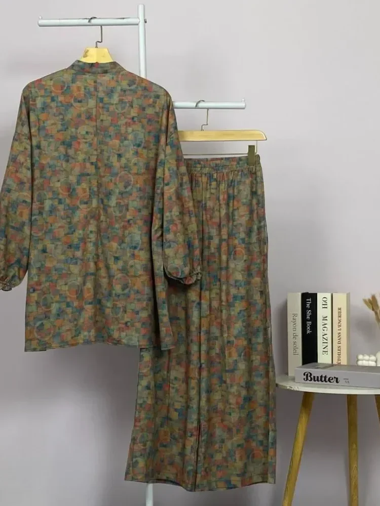 [NEW]ASAYA Setelan wanita kekinian motif kotak-kotak elegan trendi