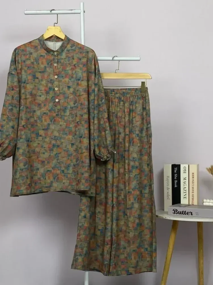 [NEW]ASAYA Setelan wanita kekinian motif kotak-kotak elegan trendi