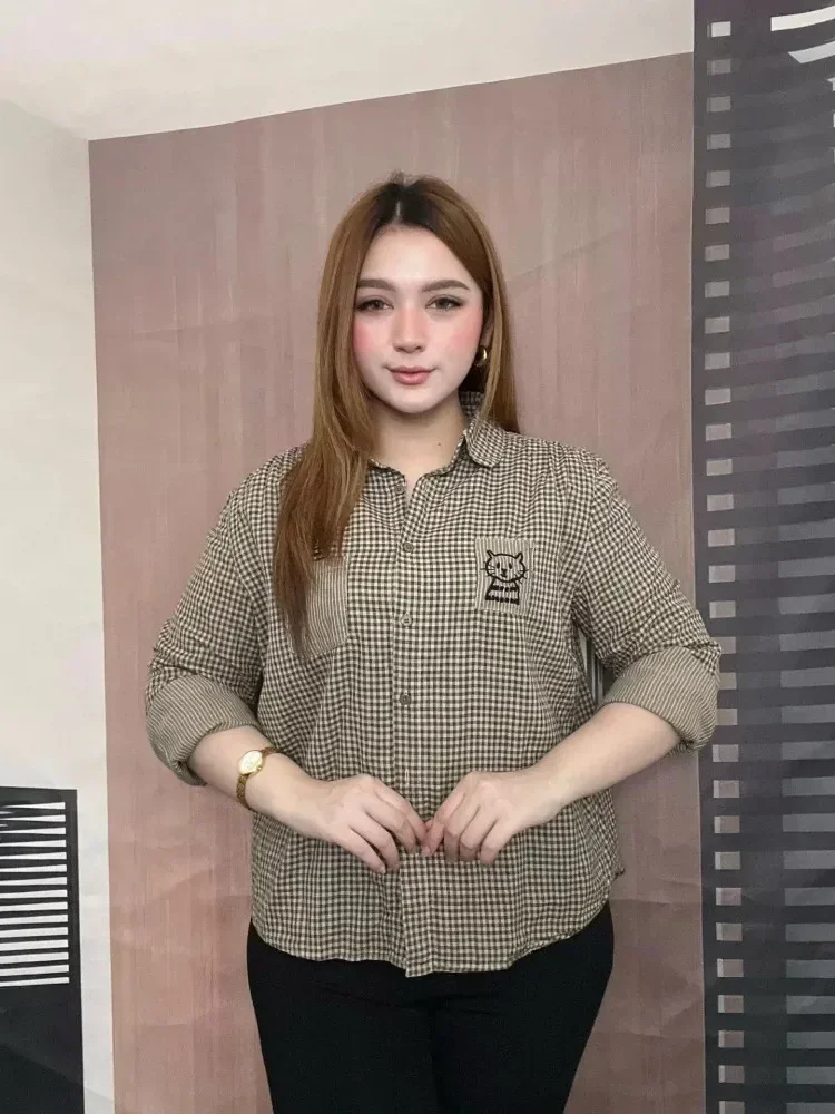 FADFAD Kemeja cetak temperamen gaya baru wanita atasan elegan