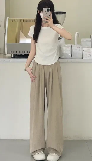 CHICMORE Celana panjang model longgar kasual untuk wanita