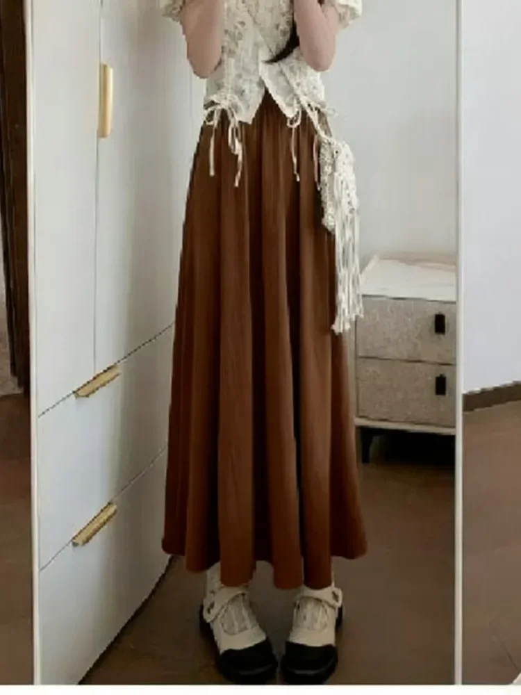 [DISKON KILAT]FADFAD Rok payung wanita cantik pinggang tinggi, rok lipit a-line