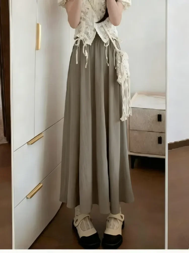 [DISKON KILAT]FADFAD Rok payung wanita cantik pinggang tinggi, rok lipit a-line