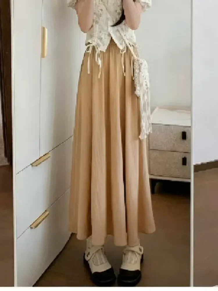 [DISKON KILAT]FADFAD Rok payung wanita cantik pinggang tinggi, rok lipit a-line