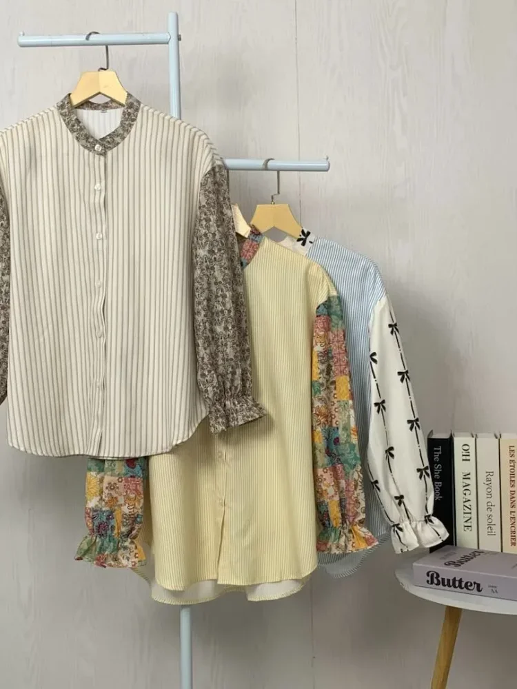 ASAYA Korean style colorful plaid fashion casual shirt