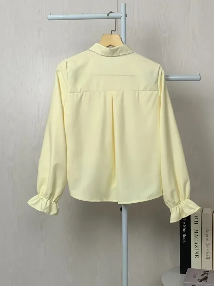 [DISKON KILAT]ASAYA Kemeja unik lengan panjang dan kerah collar