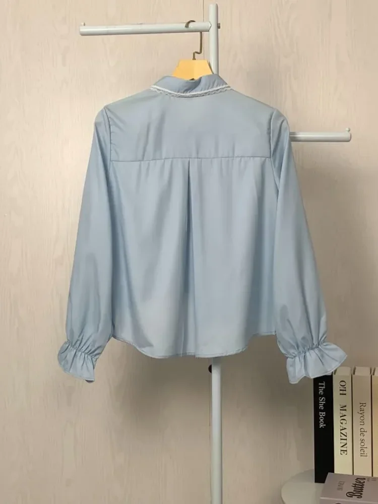 [DISKON KILAT]ASAYA Kemeja unik lengan panjang dan kerah collar