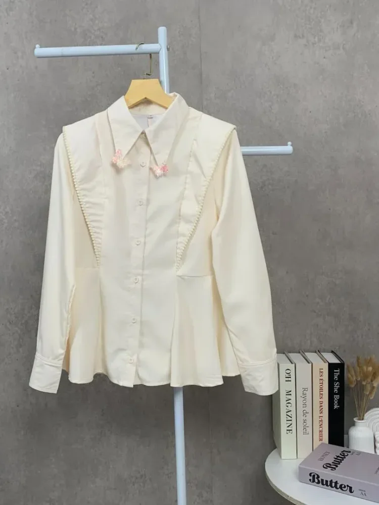 [DISKON KILAT]FADFAD Atasan kemeja lengan panjang model baru dan bergaya trendi casual untuk wanita elegant
