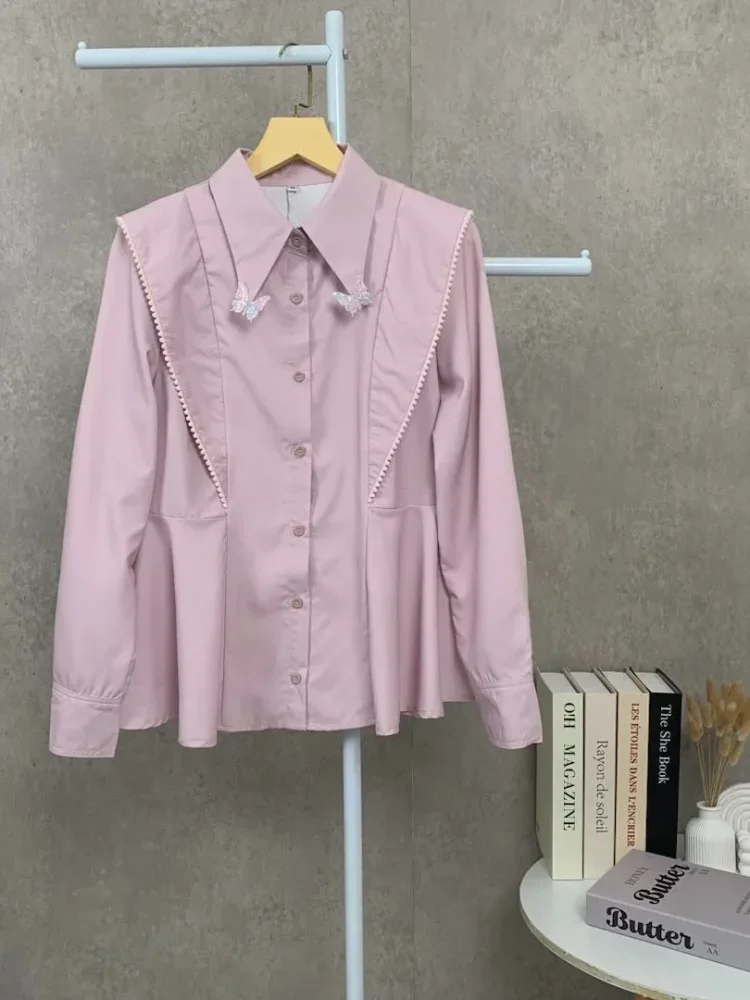 [DISKON KILAT]FADFAD Atasan kemeja lengan panjang model baru dan bergaya trendi casual untuk wanita elegant