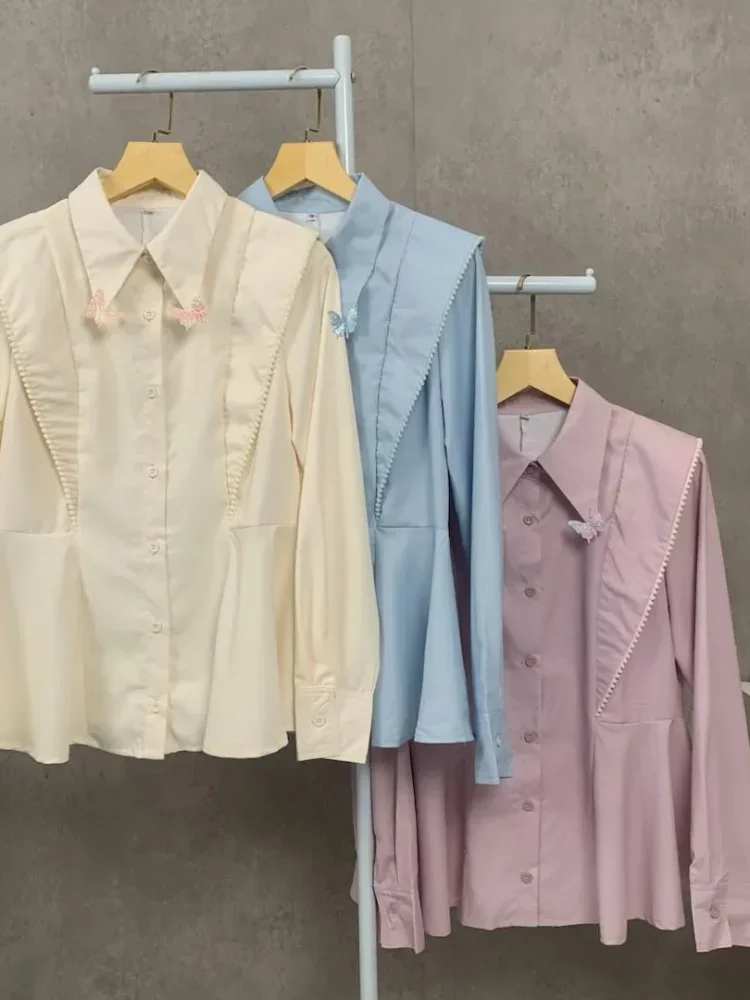 [DISKON KILAT]FADFAD Atasan kemeja lengan panjang model baru dan bergaya trendi casual untuk wanita elegant