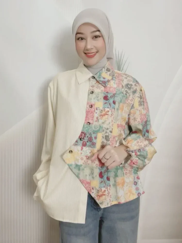[READY STOCK]ASAYA Atasan kemeja lengan panjang model baru dan bergaya trendi casual untuk wanita elegant