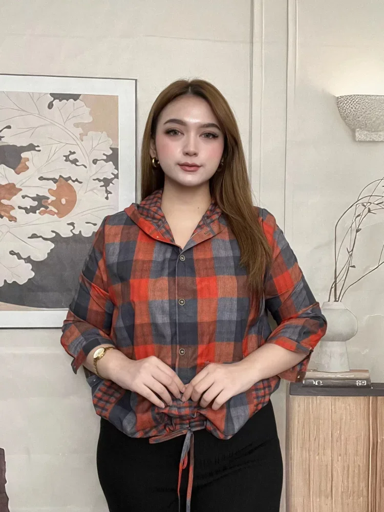 [READY STOCK]FADFAD Kemeja cetak temperamen gaya baru wanita atasan elegan
