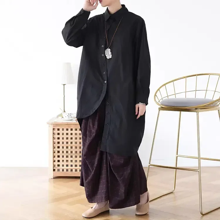 CHICMORE Kemeja panjang wanita model loose fit casual chic