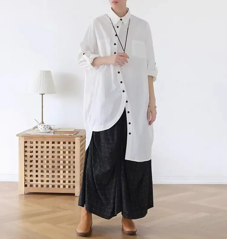 CHICMORE Kemeja panjang wanita model loose fit casual chic