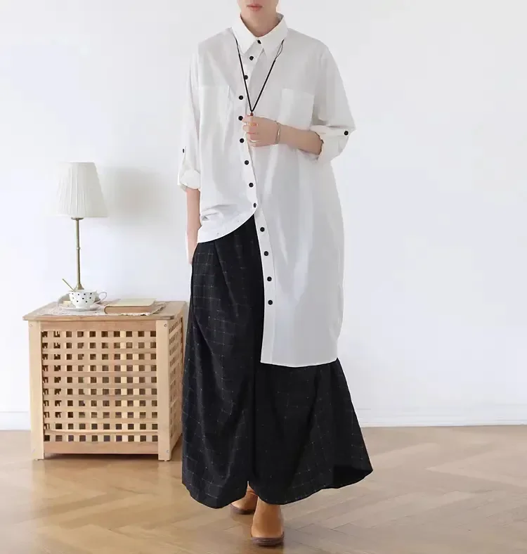 CHICMORE Kemeja panjang wanita model loose fit casual chic