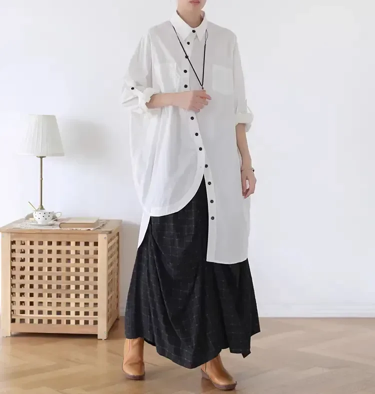CHICMORE Kemeja panjang wanita model loose fit casual chic
