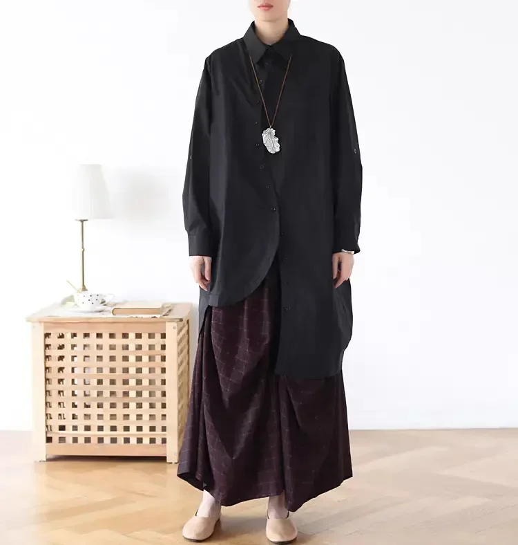 CHICMORE Kemeja panjang wanita model loose fit casual chic