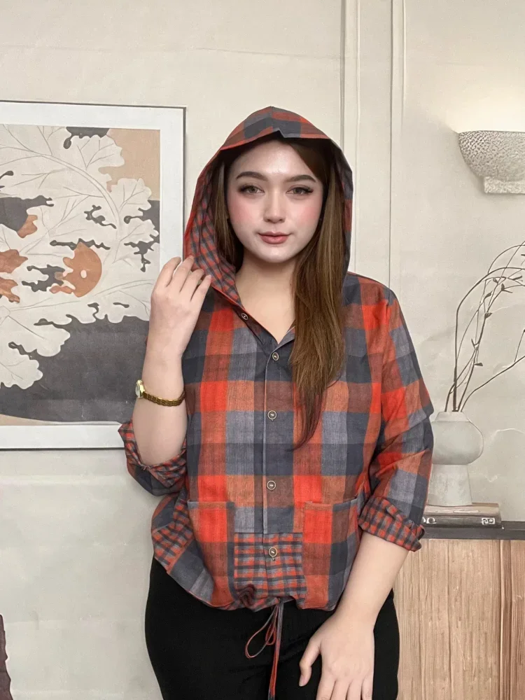[READY STOCK]FADFAD Kemeja cetak temperamen gaya baru wanita atasan elegan