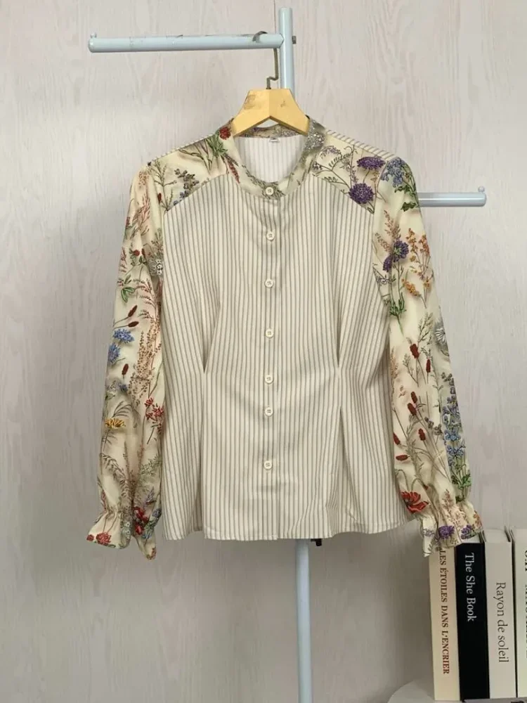 [READY STOCK]ASAYA Kemeja cetak temperamen gaya baru wanita atasan elegan