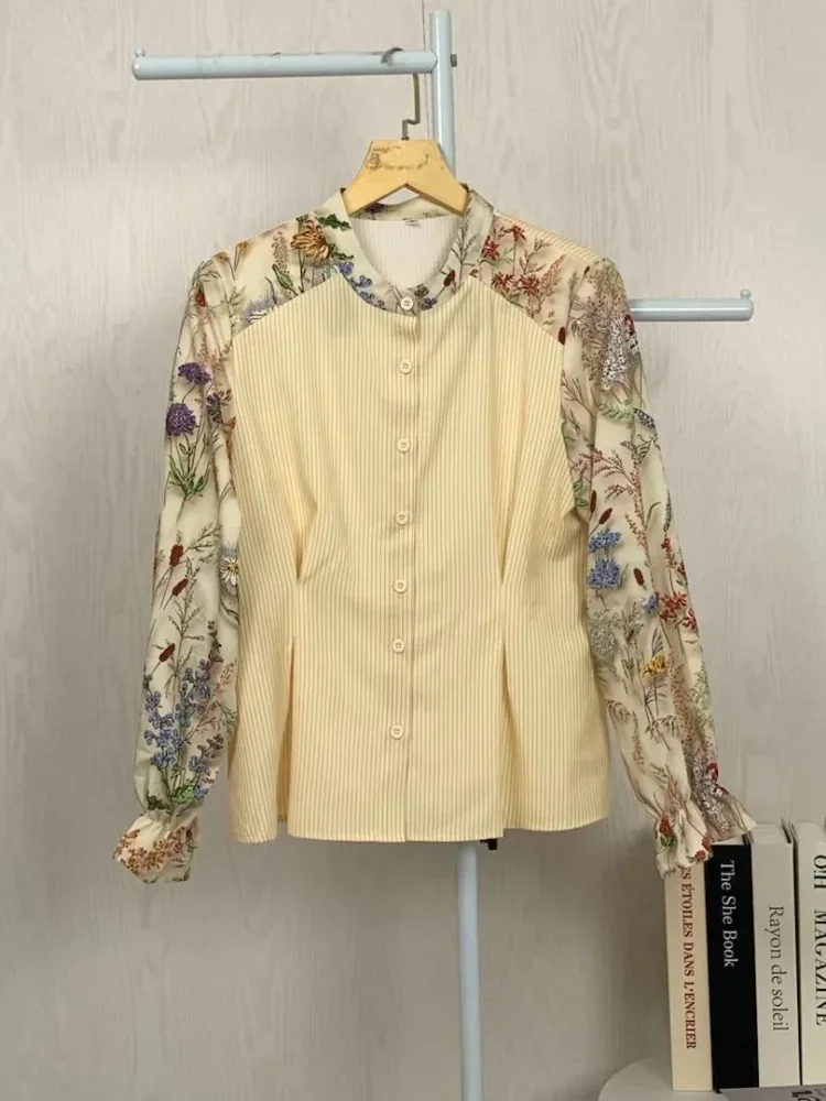 [READY STOCK]ASAYA Kemeja cetak temperamen gaya baru wanita atasan elegan