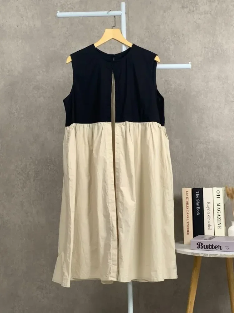 [DISKON KILAT]CHICMORE Gaun model a line dengan gaya kasual untuk wanita