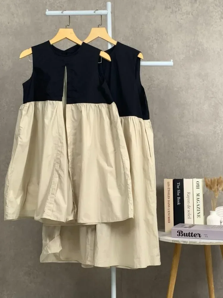 [DISKON KILAT]CHICMORE Gaun model a line dengan gaya kasual untuk wanita